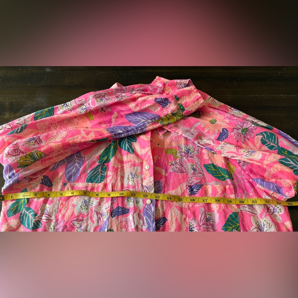 Lilly Pulitzer Sea View Linen Button Down Top Shirt Pink
Isle Best Of Friends XL - Picture 11 of 13